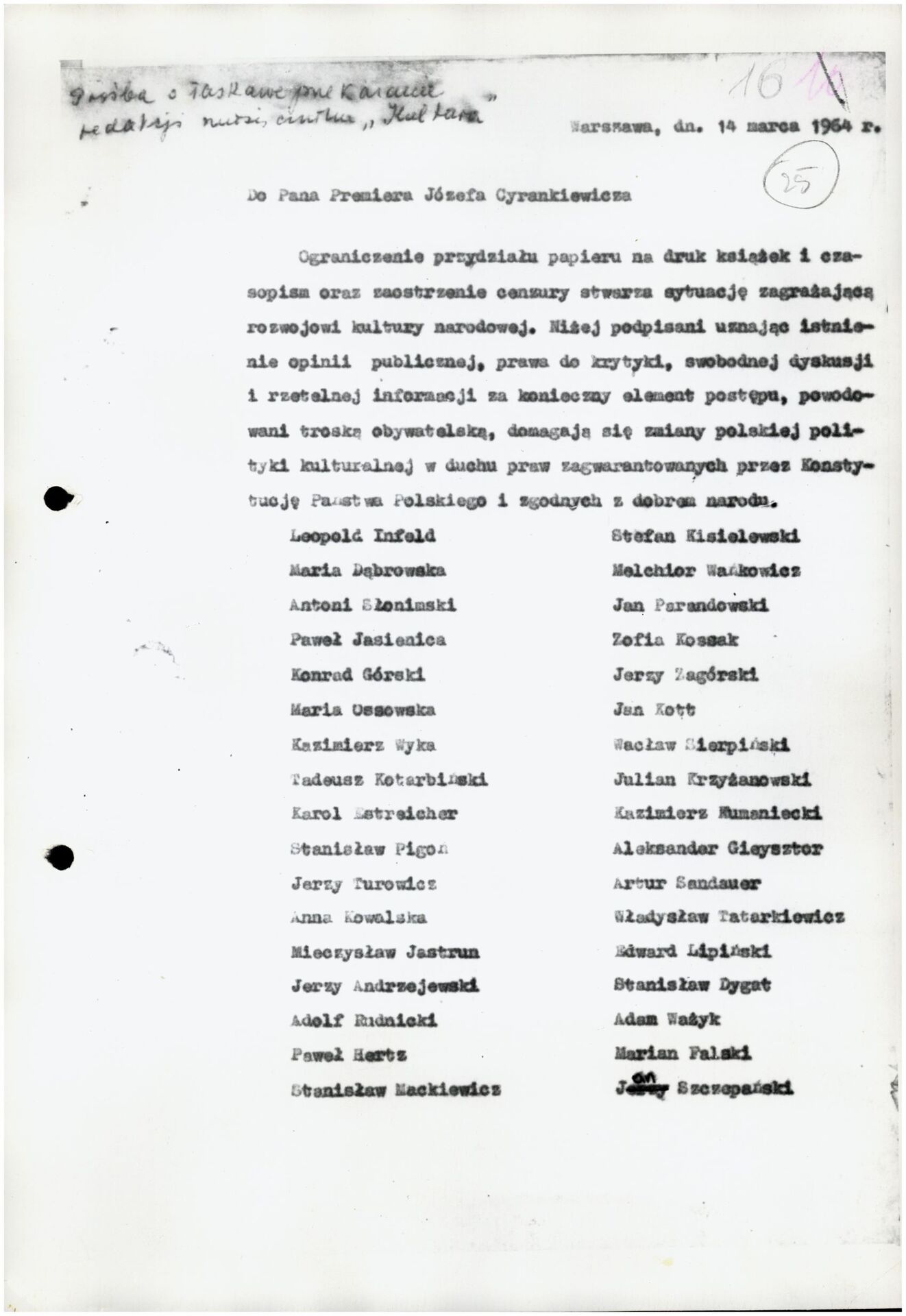 List 34 Stabilizacja w PZPR - Partia komunistyczna - Przystanek Historia