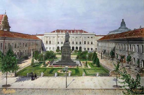 Pomnik Iwana Paskiewicza na dziedzińcu Pałacu Namiestnikowskiego (obecnie Prezydenckiego)  przy Krakowskim Przedmieściu