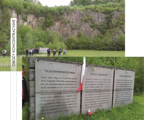 KL Mauthausen – kamieniołomy oraz upamiętnienie „ściany spadochroniarzy”. Fot. Agnieszka Łuczak