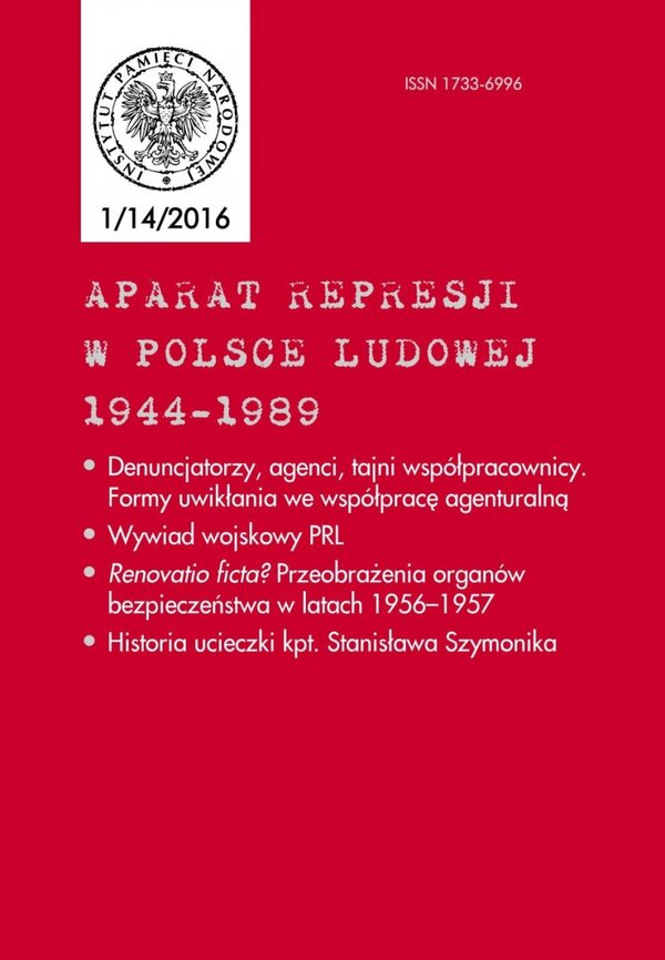 Aparat Represji w Polsce Ludowej 1944–1989 nr 14/2016