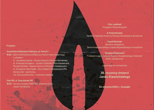 Janek. Pamiętamy! – pamięci Janka Stawisińskiego_program obchodów rocznicy śmierci Janka