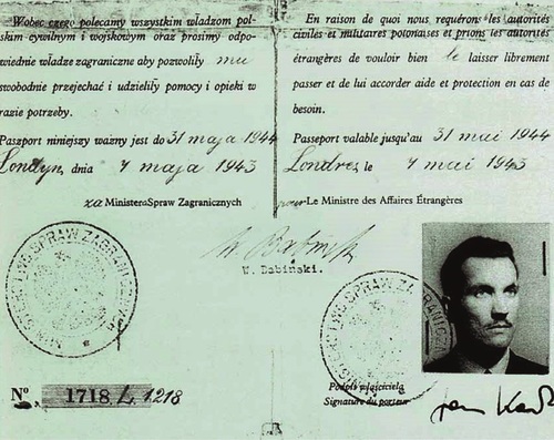 Paszport dyplomatyczny Jana Karskiego. Fot. AMSZ