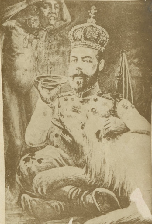 Karykatura cara Mikołaja II, 1914-1918 r. Fot. Biblioteka Narodowa