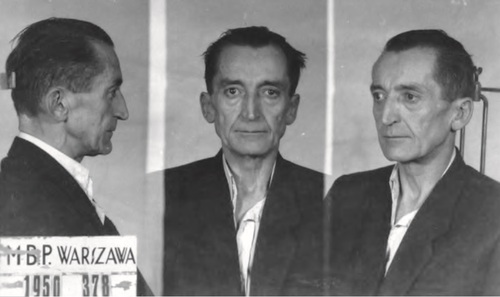 Gen. August Emil Fieldorf „Nil”, zdjęcie z akt więziennych. Fot. AIPN