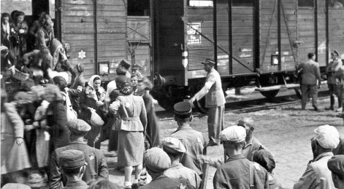 Transport do getto łódzkiego (Ghetto Litzmannstadt) (fot. Instytut Yad Vashem za Polskim Radiem)