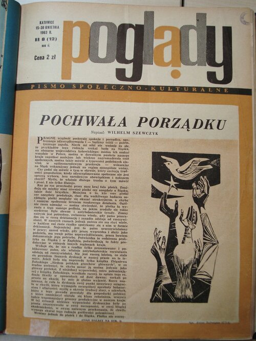 Artykuł Wilhelma Szewczyka na łamach pisma "Poglądy", kwiecień 1963 r.