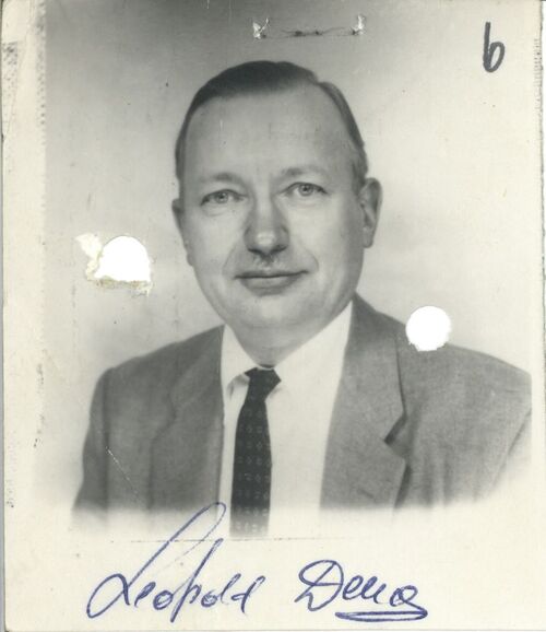 Leopold Dende (1907-1977) – współpracownik szefa sowieckiej siatki wywiadowczej B. Geberta, agent MBP/MSW. Fot. AIPN