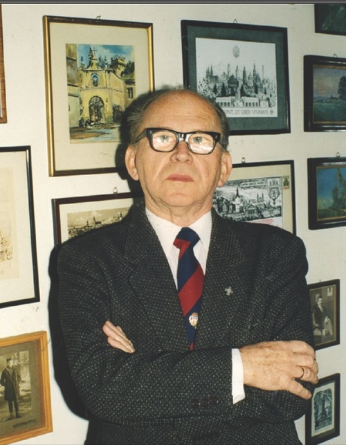 Witold Szolginia w warszawskim mieszkaniu, 1994 r. Fot. Krzysztof Szolginia