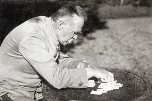 Józef Piłsudski układa pasjansa (fot. NAC)