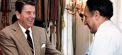Ronald Reagan i Richard Pipes (fot. Archiwum Białego Domu)
