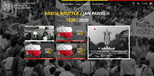Portal internetowy „Pielgrzymki papieskie w okresie PRL w dokumentach”
