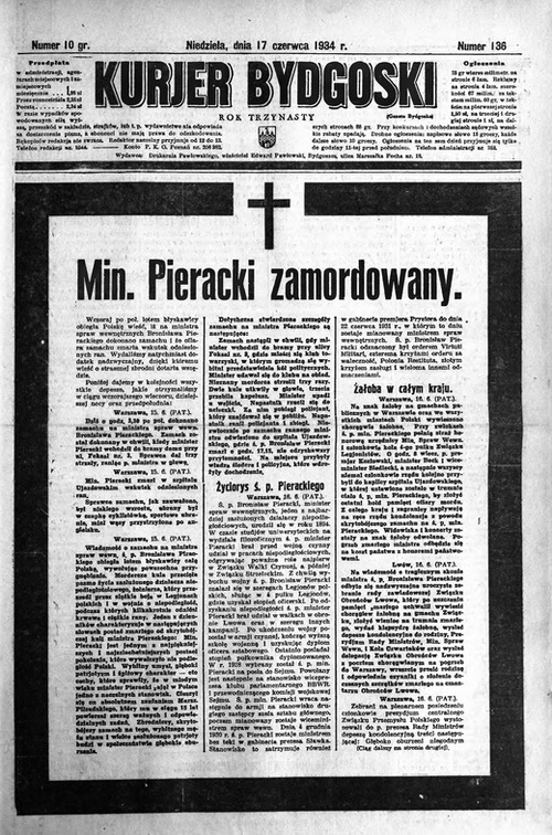 Pierwsza strona Kuriera Bydgoskiego z 17 czerwca 1934 r.