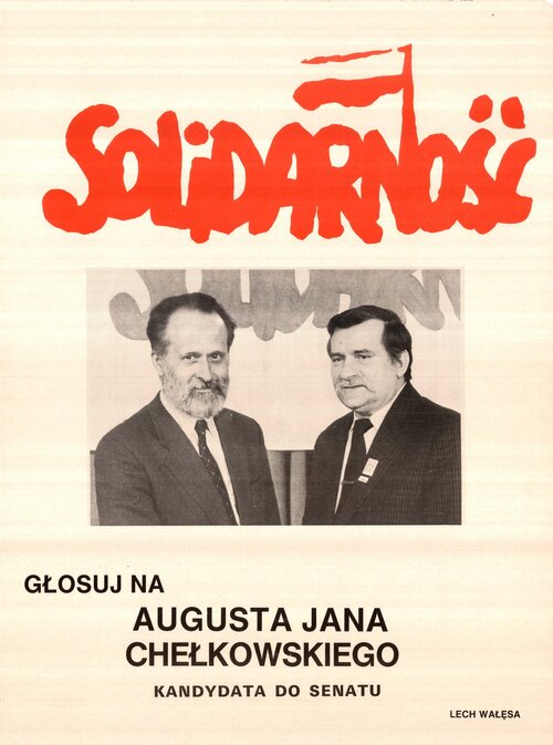 Wybory czerwcowe 1989 r. Plakat kandydata "Solidarności" do Senatu