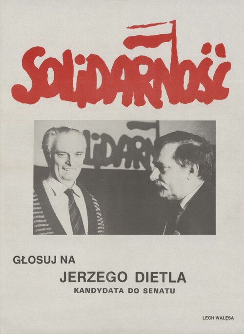 Plakat wyborczy Jerzego Dietla (Archiwum Państwowe w Łodzi - http://www.lodz.ap.gov.pl)