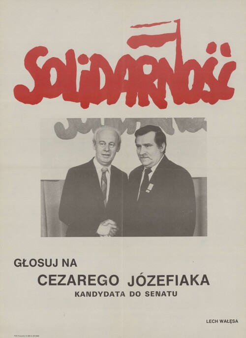 Plakat wyborczy Cezarego Józefiaka (Archiwum Państwowe w Łodzi - http://www.lodz.ap.gov.pl)