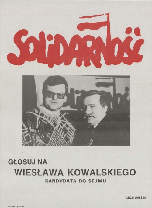Plakat wyborczy Wiesława Kowalskiego (Archiwum Państwowe w Łodzi - http://www.lodz.ap.gov.pl)