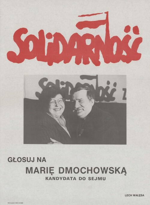 Plakat wyborczy Marii Dmochowskiej (Archiwum Państwowe w Łodzi - http://www.lodz.ap.gov.pl)