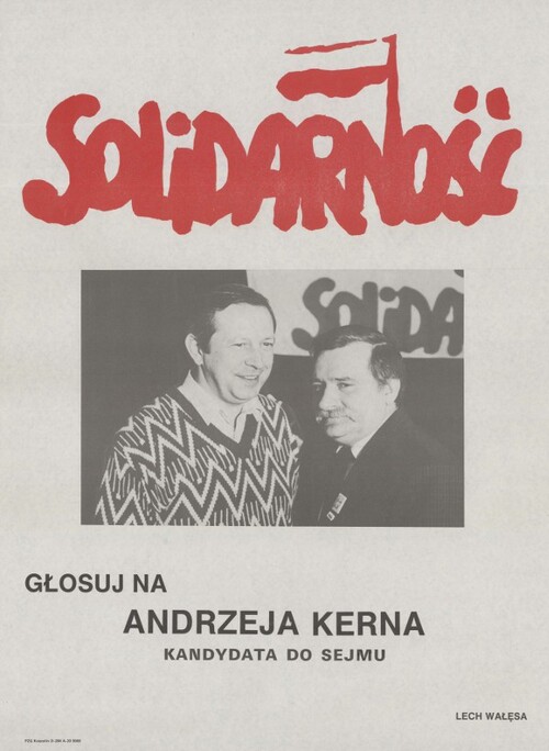 Plakat wyborczy Andrzeja Kerna (Archiwum Państwowe w Łodzi - http://www.lodz.ap.gov.pl)