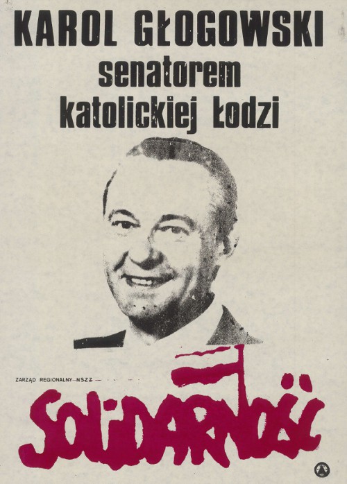 Plakat wyborczy Karola Głogowskiego (Archiwum Państwowe w Łodzi - http://www.lodz.ap.gov.pl)