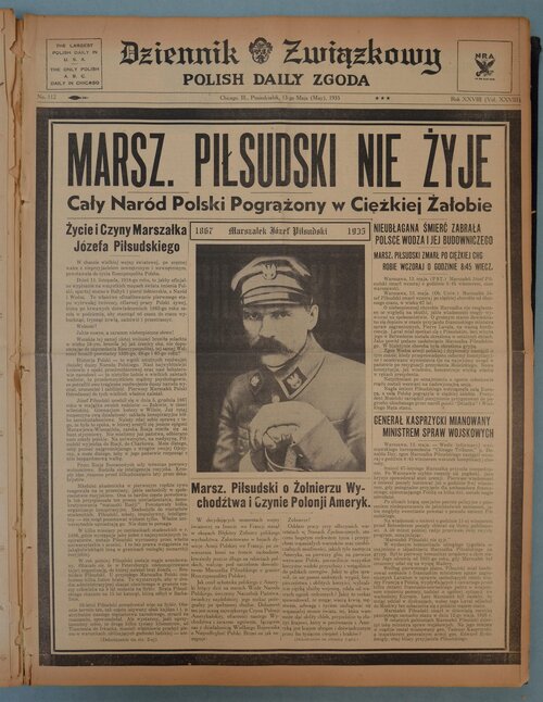 Pierwsza strona „Dziennika Związkowego” z 13 maja 1935 r. Fot. A. Włodarczyk-Sętorek