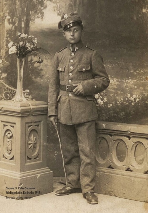 Strzelec 3. Pułku Strzelców  Wielkopolskich, Biedrusko, 1919 r. Fot. autor zdjęcia nieznany
