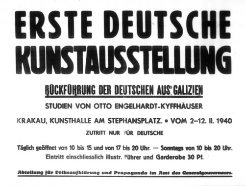 Plakat ogłoszeniowy w języku niemieckim