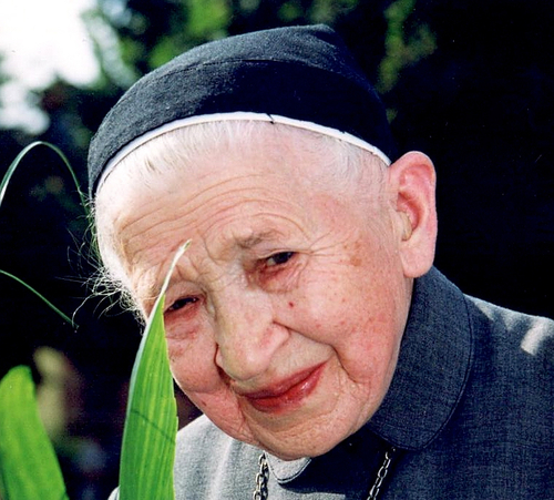 Siostra Magdalena jako staruszka na współczesnym zdjęciu.