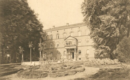 Świecie nad Wisłą, dom dyrektora zakładu psychiatrycznego. Pocztówka z okresu Drugiej Rzeczpospolitej. Ze zbiorów cyfrowych Biblioteki Narodowej ("polona_pl")