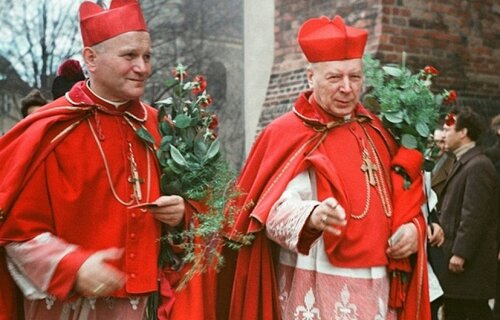Kardynał Karol Wojtyła i Kardynał Stefan Wyszyński