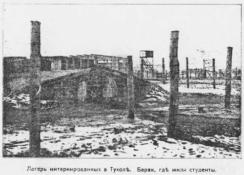 Obóz internowania w Tucholi w okresie wojny polsko-bolszewickiej (domena publiczna)