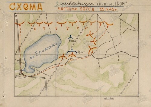 The plan of the Brożane battle