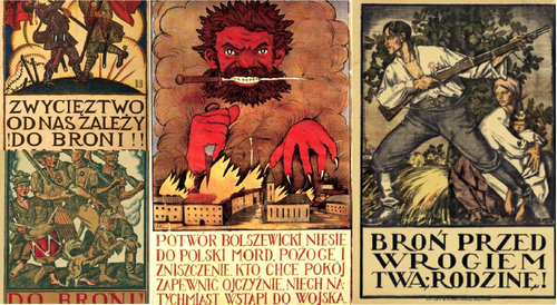 Plakaty propagandowe z okresu wojny polsko-bolszewickie