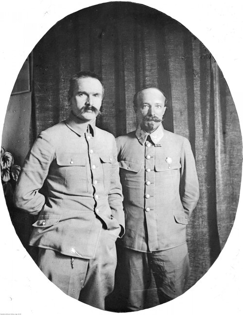 Józef Piłsudski i Leon Berbecki ok 1915 (fot. NAC)