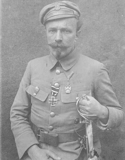 Leon Berbecki dowódca 5 płku piechoty Legionów Polskich, 1916 r. (fot. NAC)