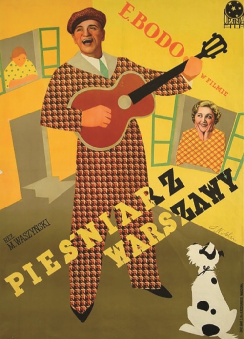 Plakat do filmu Pieśniarz Warszawy , 1934 r. Fot. Biblioteka Narodowa