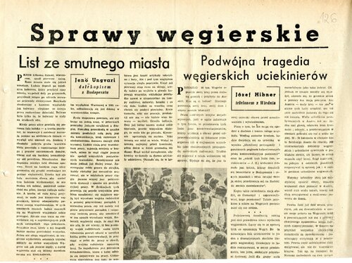 <i>Trybuna wolności</i>, 3 - 9 grudnia 1956. Z zasobu IPN
