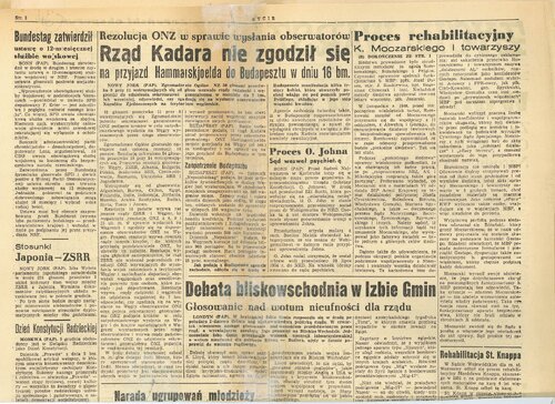 <i>Życie Warszawy</i>, nr 292, 1956. Z zasobu IPN