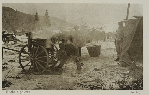 Kuchnia polowa II Brygady Legionów, 1915 r. Fot. Biblioteka Narodowa
