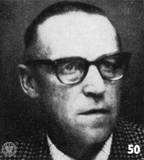 Willi Busse, członek załogi SS w KL Sachsenhausen. W KL Sachsenhausen był mordercą, II wojna nie była jego końcem. W przeciwieństwie do dziesiątek tysięcy zamęczonych na śmierć w KL Sachsenhausen, a między nimi - prof. Stanisława Estreichera, zamordowanego w tym niemieckim obozie. Fotografia z albumu "KZ Sachsenhausen" opracowanego przez prokuraturę w Kolonii (RFN) w 1962 roku. Fot. z zasobu IPN