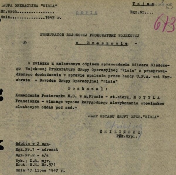 Sprawa milicjanta Franciszka Motyla, czyli jak doszło do spalenia przez UPA poukraińskiej wsi Werchrata w czasie operacji „Wisła” latem 1947 r.