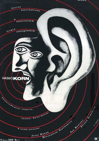 Plakat filmu "Hasło Korn" (1968 r., reż. Waldemar Podgórski)
