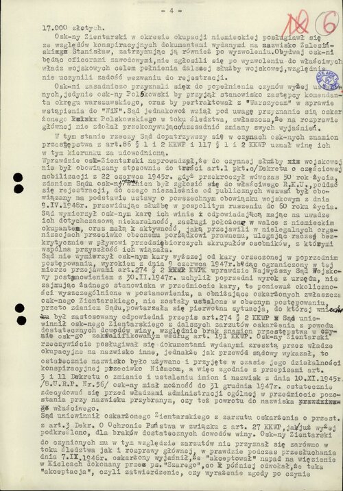 Sowieccy kolaboranci, tzw. sędziowie, uzasadniają tzw. wyrok w tzw. procesie płk. Jana Zientarskiego, 1948 r. Z zasobu IPN