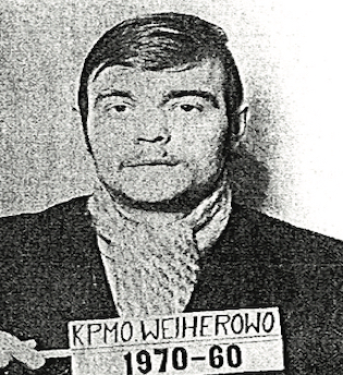 Jerzy Kowalczyk, areszt śledczy w Wejherowie, 1970 r. (fot. z zasobu IPN)
