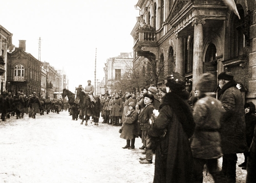 5. Pułk Piechoty Legionów Wojska Polskiego w Dyneburgu w styczniu 1920 r. Fot. CAW
