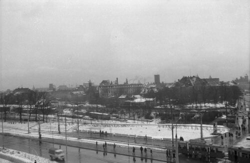 Panorama centrum Gdańska na przełomie 1970 i 1971 r. Fot. z zasobu IPN