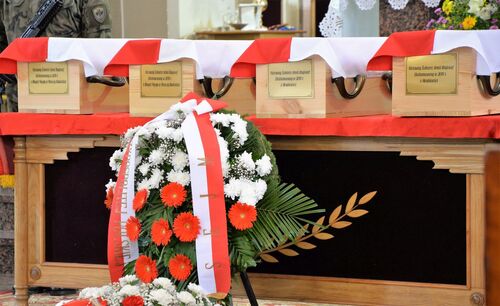 Pogrzeb czterech nieznanych żołnierzy AK w Ejszyszkach (Litwa) – 7 września 2019 r.