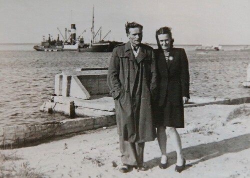 Stefan Skrzyszowski i Wanda Salmonowicz w Gdyni. Fot. ze zbiorów Janusza Salmonowicza