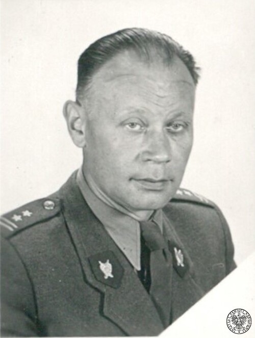Oficer Wojska Polskiego – morderca Roman Burczak-Abramowicz, tu już w stopniu podpułkownika. Fot. z zasobu IPN
