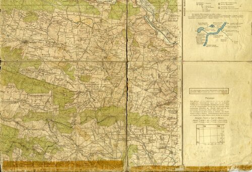 Mapa okolic Łysogór – wykorzystywana przez oddziały niemieckie. Ze zbiorów Andrzeja Jankowskiego