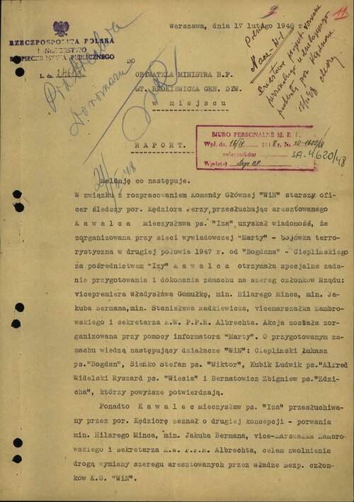 1 marca obchodzimy Narodowy Dzień Pamięci „Żołnierzy Wyklętych”. Jerzy Kędziora za zaangażowanie w śledztwie MBP, które doprowadziło do 1 marca 1951 r. i mordu na IV Zarządzie WiN... Z zasobu IPN